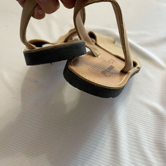 Jeffrey Campbell Tan Nubuck Leather Flat Slingback Slip On Sandals Size 40 US 9 - Picture 9 of 9